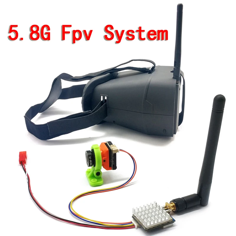 5 8g 40CH VR очки со встроенной батареей с Cmos 1500TVL fpv камерой 2 1 мм объектив и 8G 600 мВт VTX