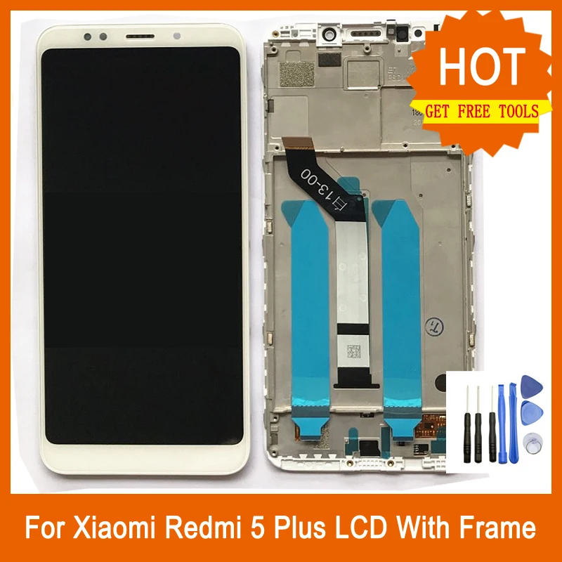 Для Xiaomi Redmi 5 Plus lcd Оригинальный дисплей с рамкой кодирующий преобразователь