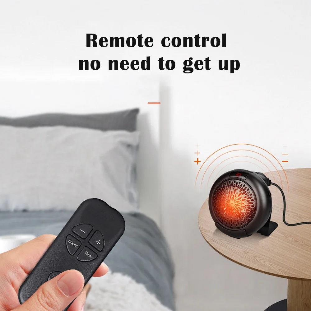 

Electric heater desktop mini heater household office desktop small wall-mounted dual-use round portable electric heater