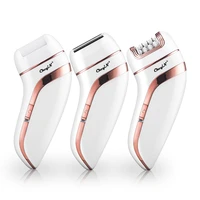 ckeyin 3 in 1 electric women epilator rechargeable face body armpit bikini trimmer hair removal shaver foot callus remover care