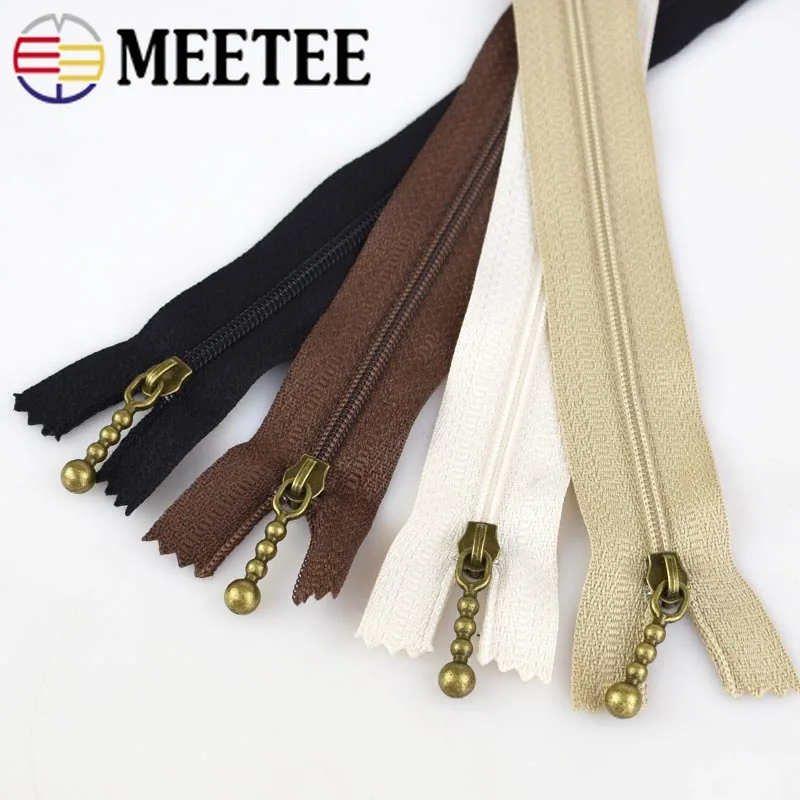 Meetee 20 штук 3 #12-25 см нейлоновая застёжка-молния закрытый конец молния куртка DIY