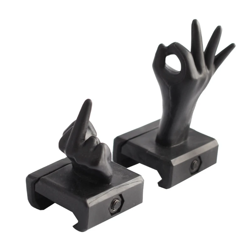 

4 Pcs Novelty Finger Thumb Sights Wide Rail Mount Base Hunting Scope Mount Decoration Outdoor Sports Hunting Supplies