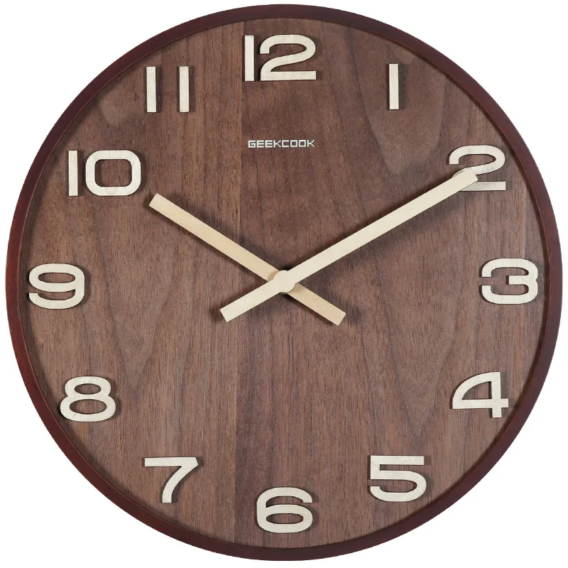 

Large 3d Wall Clock for Living Room Office 16 Inch 3d Silent Wood Wall Clocks Home Decor Hanging Farmhouse Decor Kitchen Vintage