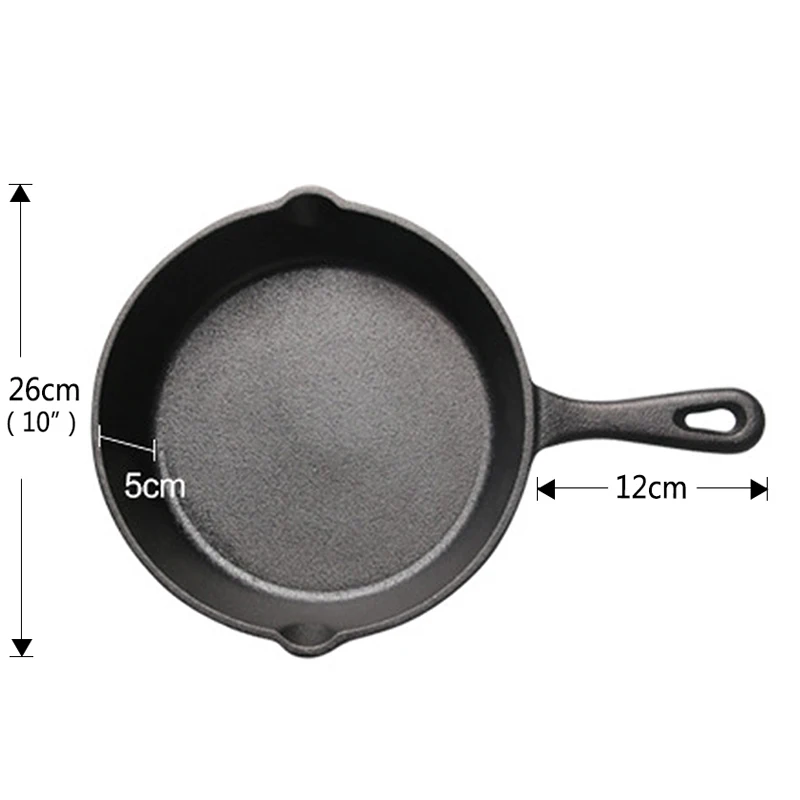 Чугунная сковорода Upsipirit с антипригарным покрытием 26 см|Сковороды| |