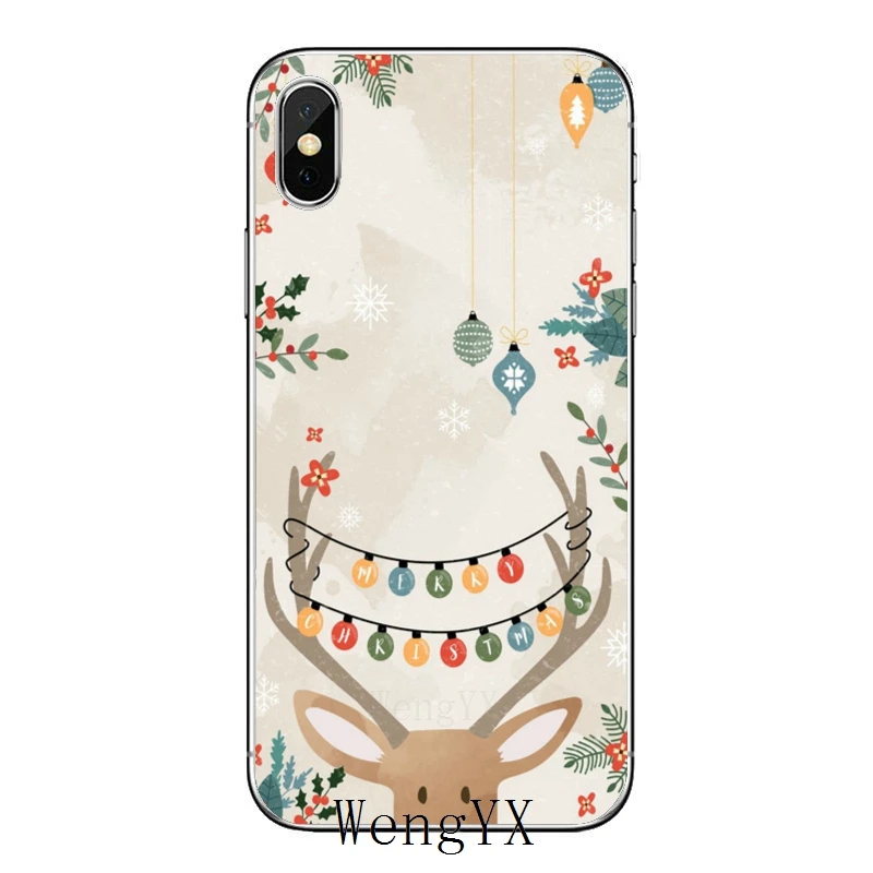 Милый Рождественский олень мягкий чехол для телефона Samsung Galaxy A71 A70 A60 A51 A50 A41 A40 A31 A30