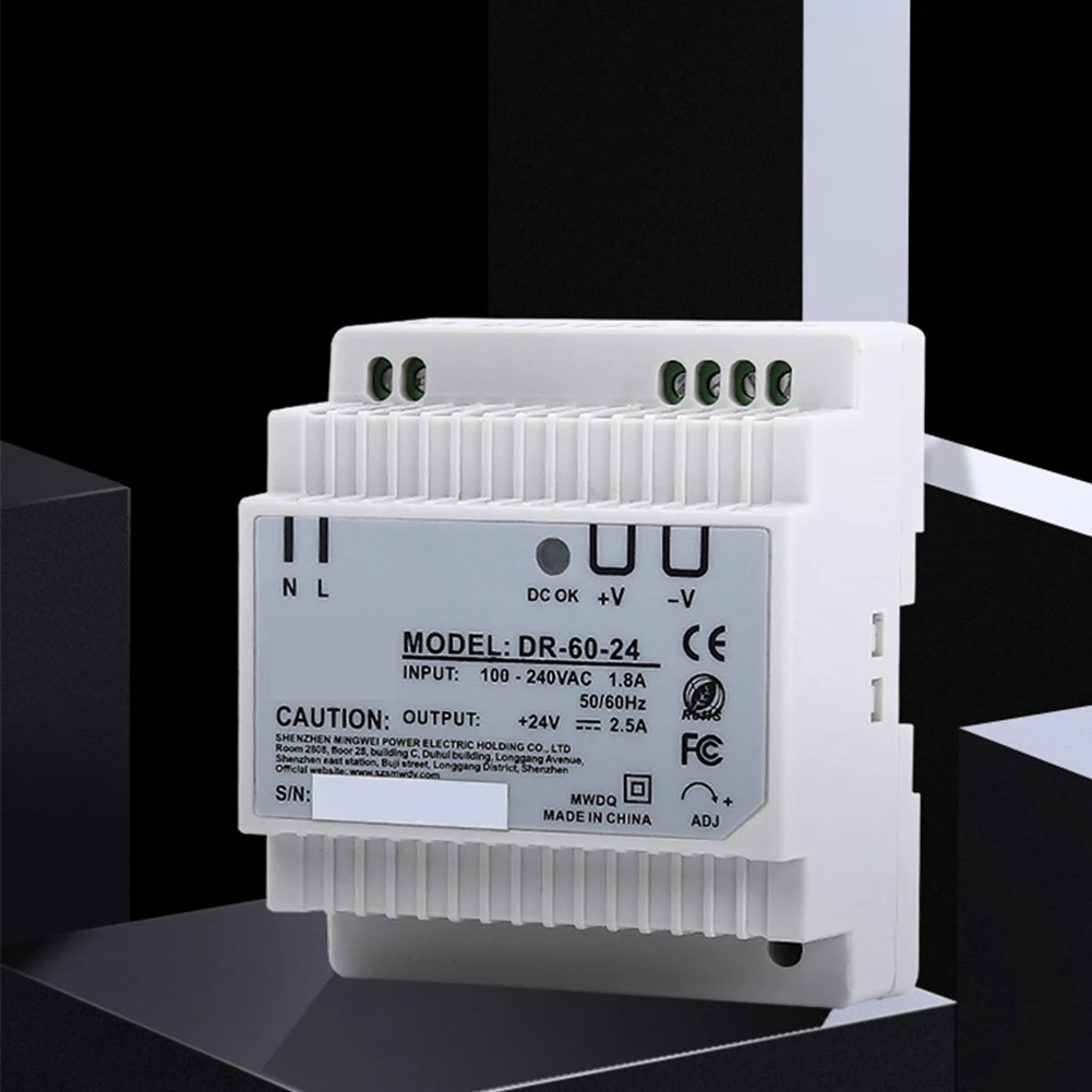

Hot Din Rail Power Supply 60w 12V Ac Dc Converter Dr-60-12 Power Supply 12v 60w Good Quality Comply With EN55022 CLASSA