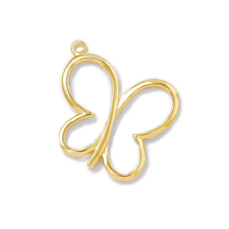 Оптовая продажа с завода латунные подвески-бабочки подвески ожерелья браслета