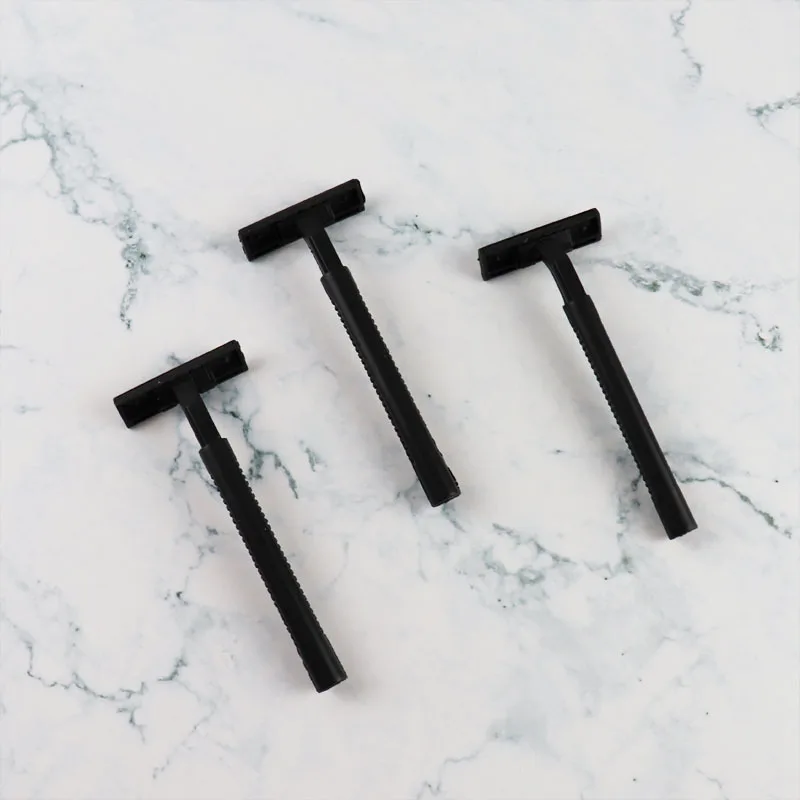 

Off-the-shelf hotel disposable razor double carbon steel blade bath razor can be customized
