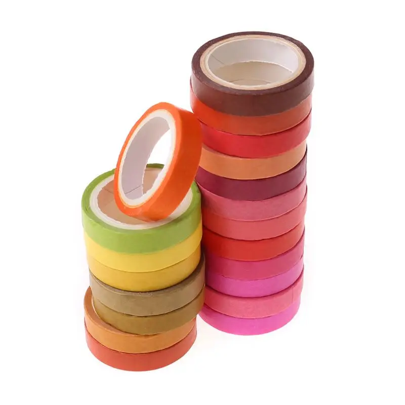 

60 Rolls Washi Masking Tapes | 8mm Wide Colorful Decorative Masking DIY Tapes for Crafts Scrapbook Gifts Warpping