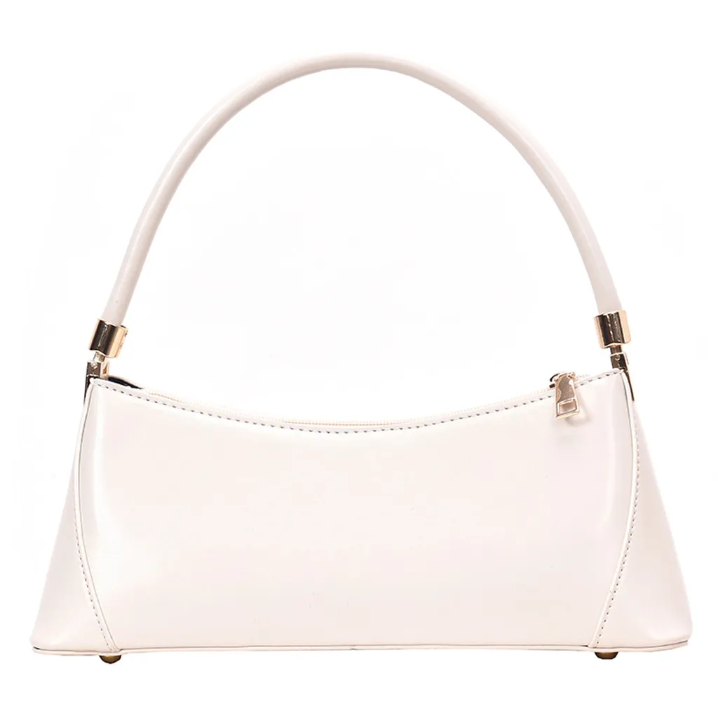 Однотонные белые черные женские сумки на молнии новые повседневные через плечо