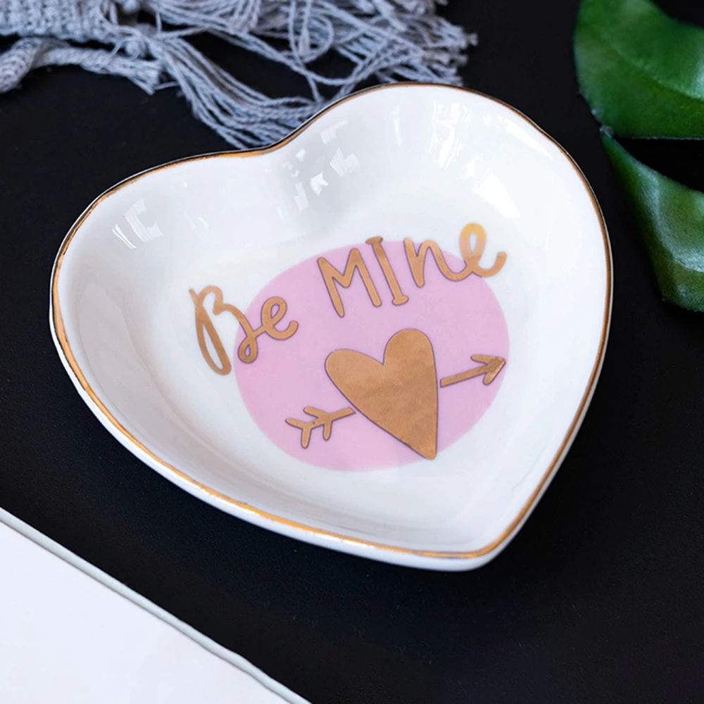 Ceramic Heart-shaped Bowl Snack Fruit Salad Breakfast Kitchen Tableware Home Cooking Dishes Dessert Pudding Plate | Дом и сад