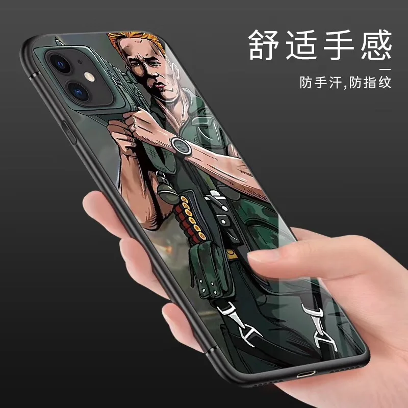 Для iphone 11 Pro Max X XS XSMax XR Schwarzenegger arliel Rocket напечатанное стекло высокой четкости чехол