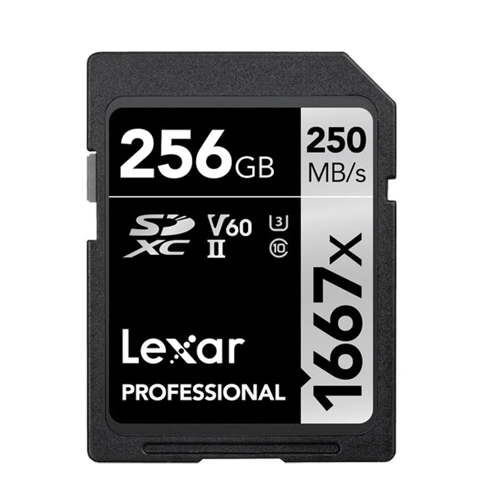 100% Оригинальный Lexar карта памяти 1667X 250 МБ/с. флеш-карта 64 Гб 128 ГБ 256 sd UHS-II U3 SD SDXC с C10