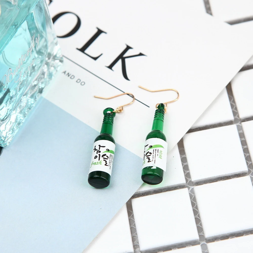 Корейские серьги для женщин висячие серьги-крючки лаконичные в форме пивной