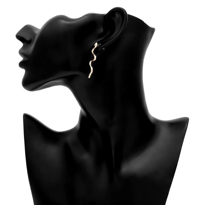 Серьги в форме змеи женские Простые Изогнутые геометрические украшения стиле