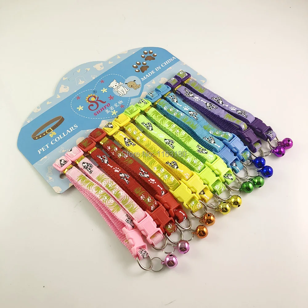 Нейлоновый ошейник для домашних животных 72 шт./лот нейлоновый собак щенков кошек