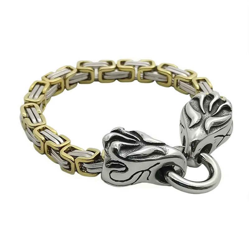 

Men Viking Crow Head King Bracelet Men and Women Fashion Accessories Viking King Chain