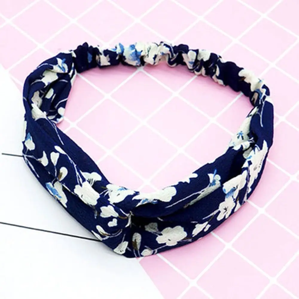 Женский цветочный скрученный узел повязки на голову тюрбан Мода крест