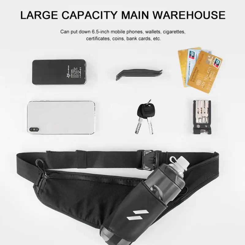 Bicycle Kettle Sport Bag Reflective Climbing Water Bottle Belt Backpack Travel Fitness Waist Pack Outdoor Hiking #ED | Спорт и