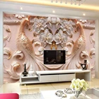 Пользовательские фотообои Самоклеящиеся 3D стереоскопический рельеф Павлин бабочка цветочные гостиная ТВ фон стены большие фрески