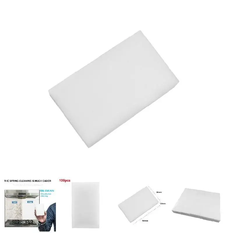 

100pcs White Multi-functional Magic Sponge Eraser Cleaner 100 x 60 x 20mm HANW88