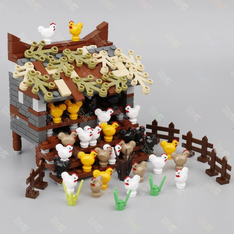 Конструктор детский совместимый с MOC фермы животные свинья ферма курятник корова
