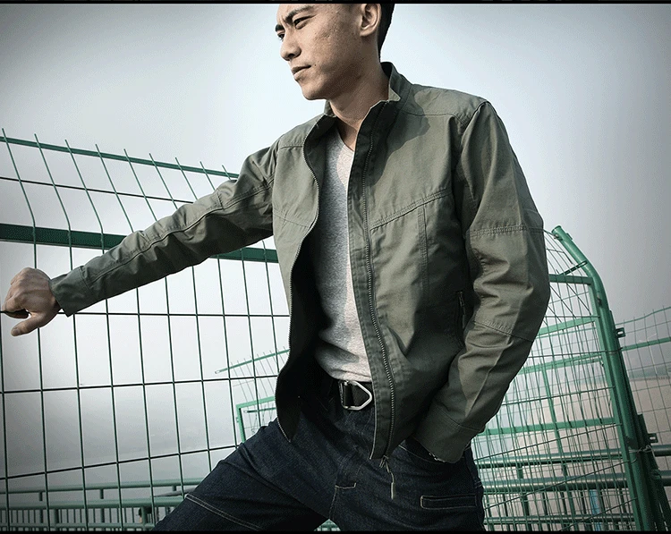 Военный Тактический Для мужчин уличный Кардиган со стоячим воротником пилот