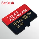 Карта памяти vSanDisk Extreme Pro Micro SD, 256 ГБ, 128 ГБ, 64 ГБ, U3, V30, TF-карта до 170 МБс., флэш-карта 32 ГБ для камеры дрона