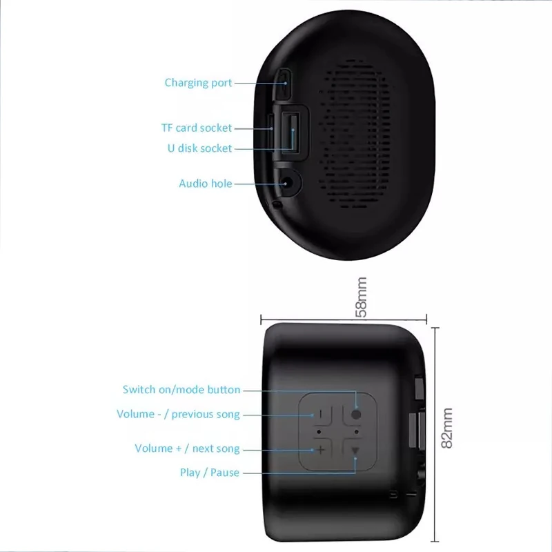 Новый Мини Bluetooth динамик Маленький милый большой объем TF карта беспроводной