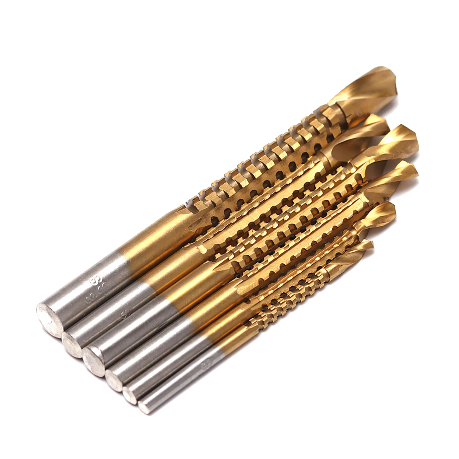 

3MM-8MM Cobalt High Speed Steel Twist Drill Hole M35 Stainless Steel Tool Set The Whole Ground Metal Reamer Tools 6pcs/set