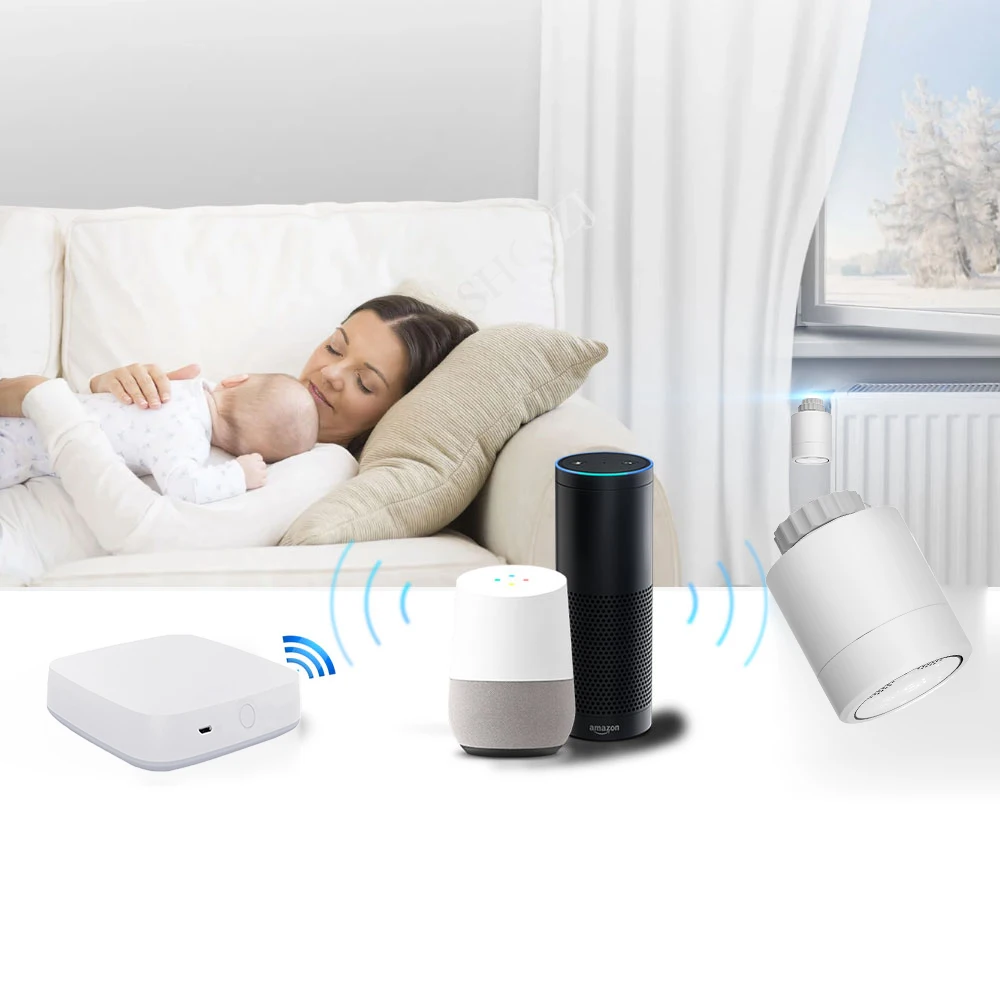 Wi-Fi Zigbee3.0 ТРВ термостатический радиаторный клапан Управление Обогреватель