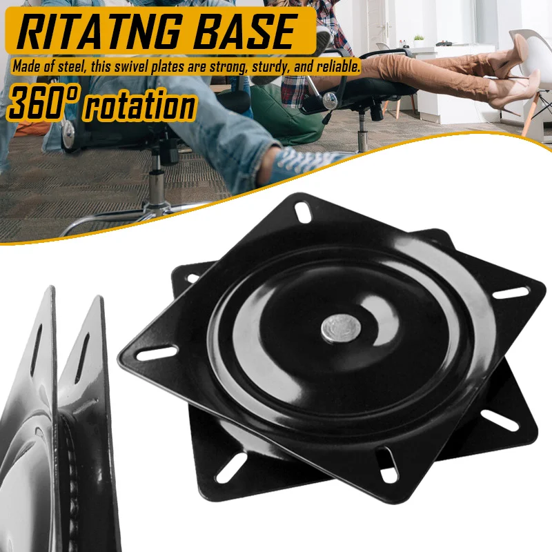 

2022 5/6/7/8 Inch Heavy Duty Steel 360 Degrees Rotating Seat Swivel Base Mount Plate for Bar Stool Chair Table Applications Tool