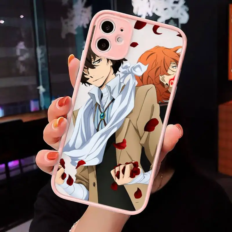 

Japan anime bungou stray dogs Phone Cases matte transparent For iphone 7 8 11 12 plus mini x xs xr pro max cover