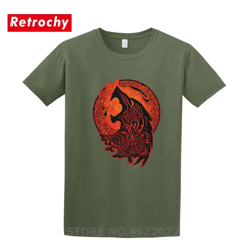 Викинг-Волк FENRIR LOKI'S SON футболка Ретро Berserk Valhalla с одином Мужские Винтажные