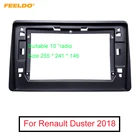 Автомагнитола FEELDO, большой экран 10,1 дюйма 2Din, рамка Fascia Для Renault Duster 2018, аудио приборная панель, комплект рамок # FD6419