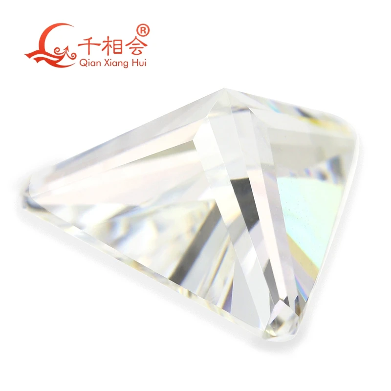 6А качественный белый цвет треугольной формы с вырезом в форме триллиона для