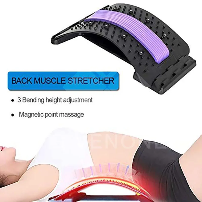 

Back Massager Stretcher Equipment Massageador Magic Support Stretch Fitness Relaxation Spine Pain Lumbar Relief Back Stretcher