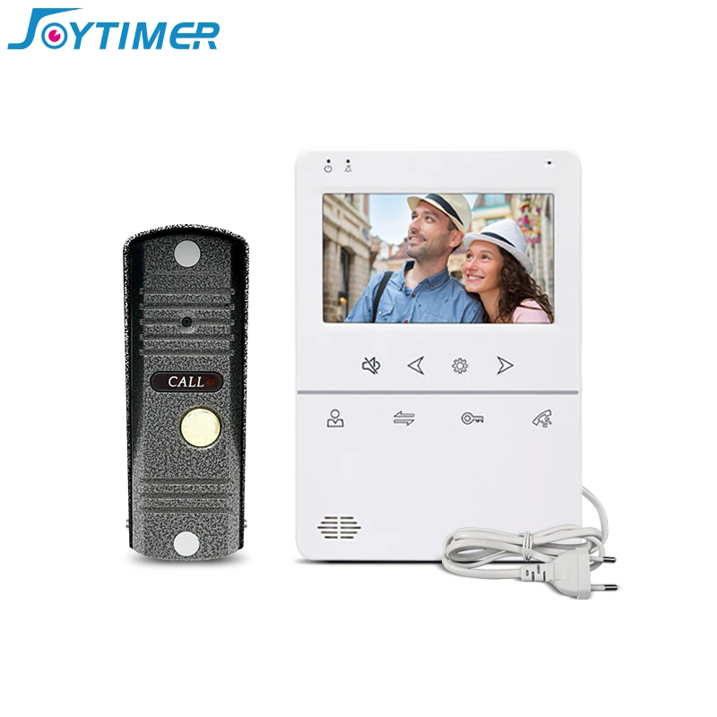 4.3นิ้ววิดีโอ Intercom สำหรับ Home Security กล้อง IR Night Vision กล้อง Doorbell Kit สำหรับ Apartment One-key ปลดล็อค