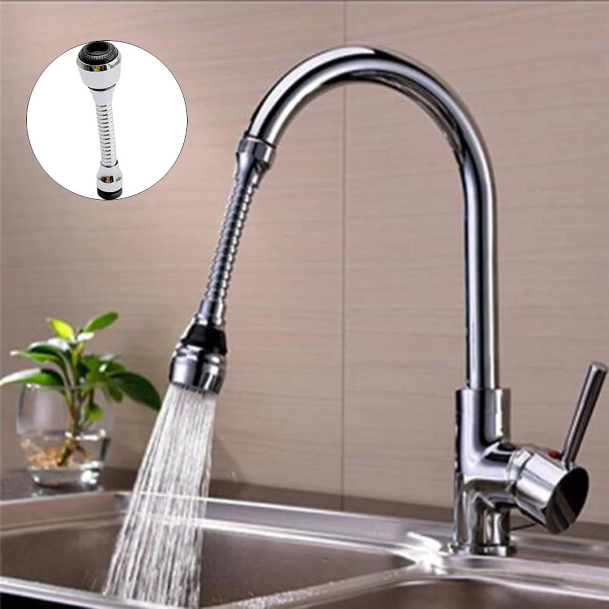 360-Degree Rotatable Flexible Water-Saving Tap Faucet Filter Kitchen Sink Nozzle Sprayer For 22mm-23.5mm Threaded | Строительство и