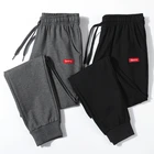 Брюки мужские хлопковые на завязках, уличная одежда, модные льняные брюки-карандаш, Длинные повседневные штаны