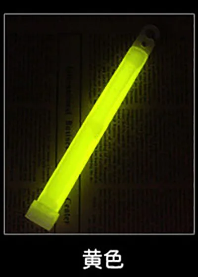 Yellow 5 шт., 6 дюймов, многоцветная светящаяся палочка, химический светильник, палочка для кемпинга, аварийное украшение, вечерние, для клубов, новые поставки, химические флюоресцентные - Цвет: Yellow