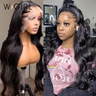 Бразильский 13х6 HD транспондер объемный волнистый парик из человеческих волос парики 30 40-дюймовая водная волна 4x4 5x5 синтетический парик для женщин