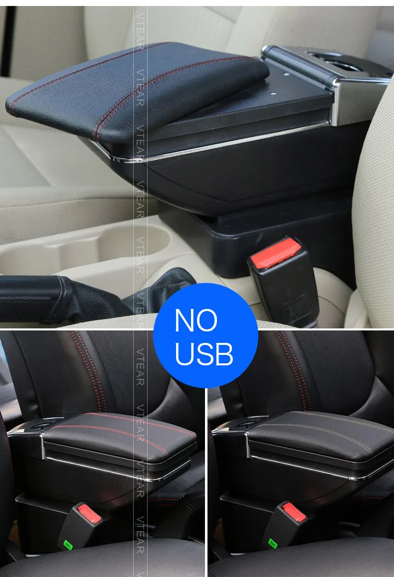 Vtear для Tata tiago автомобильный подлокотник кожаный подлокотник usb коробка для хранения аксессуары центральная консоль автомобильное украшение автомобиля-Стайлинг