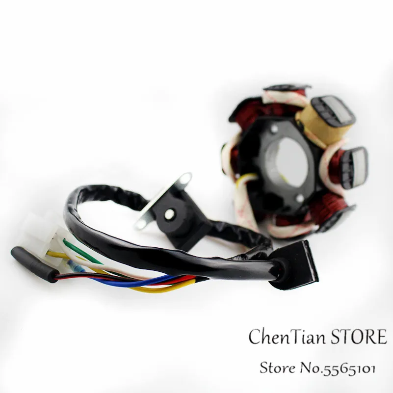 8 полюсный 5 проводной Магнитный статор постоянного тока для 4 тактного скутера