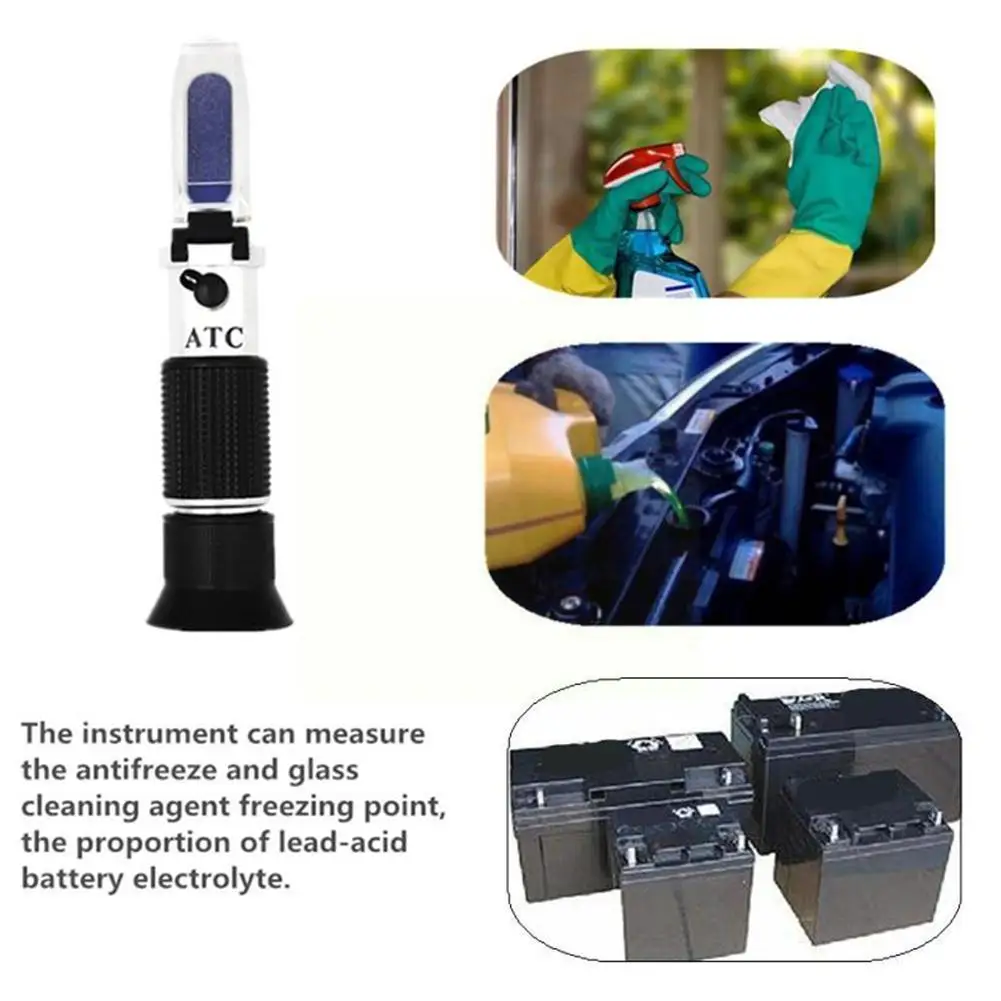 

Antifreeze Freezing Point Meter Refractometer Tester Test Urea Water Tester Battery Meter Glass Tool Liquid Freezing Point D1y9