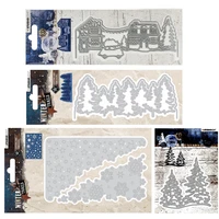 christmas snow town metal cutting dies for diy scrapbooking photo album decorative embossing stencil paper cards mould