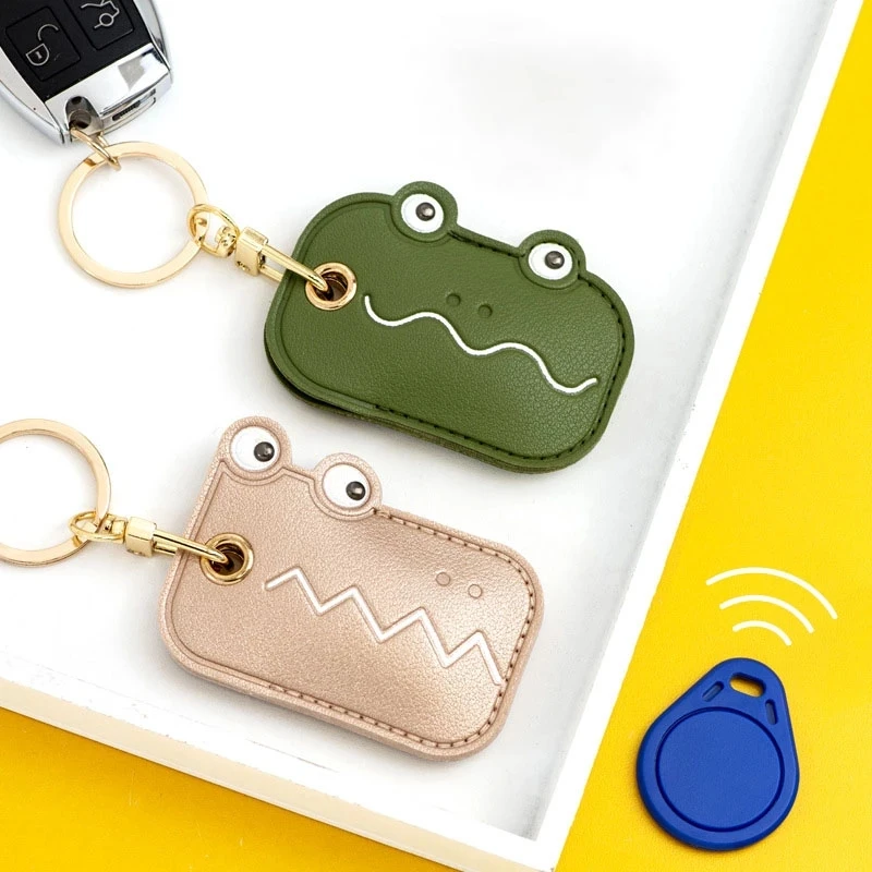 

Fashion Cute Frog Keychain PU Leather Fruit Keychains for Women Bag Pendant Jewelry Trinket Men Girl Car Key Ring Key Chain