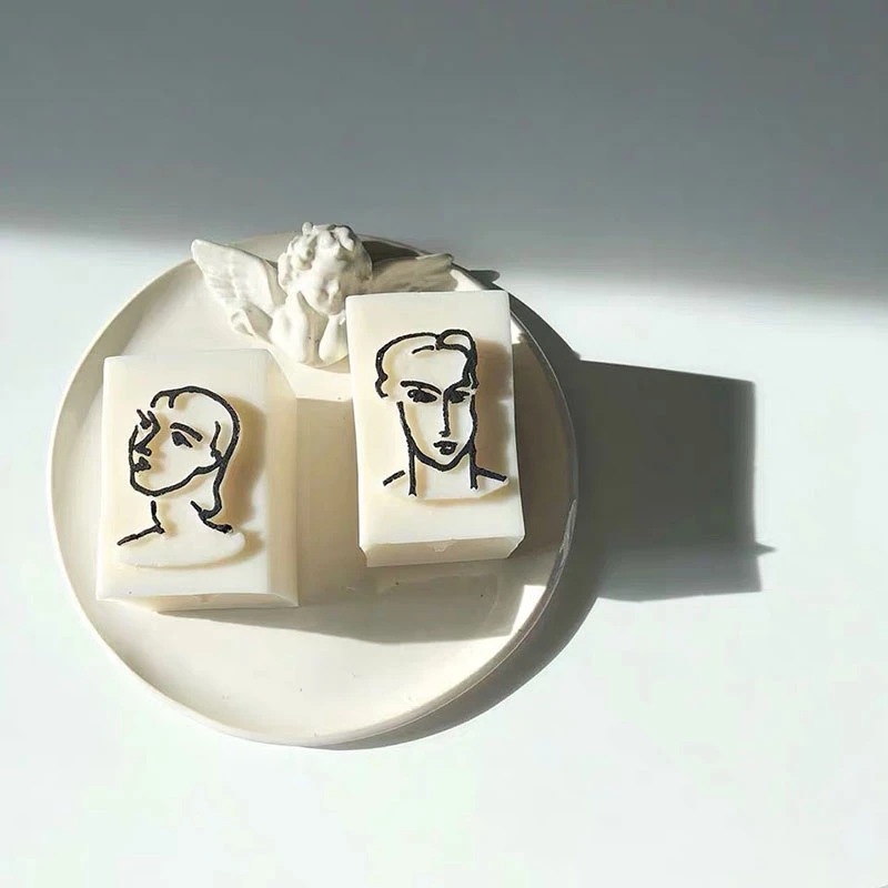 Matisse couple head shape candle mold decoration wax male female plaster soap | Дом и сад