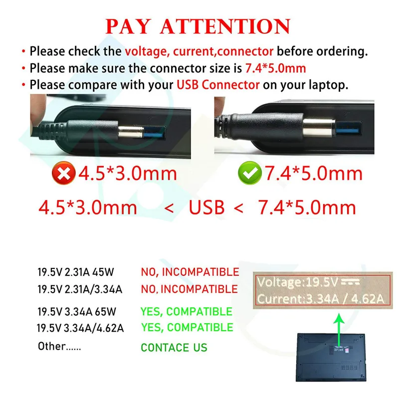 Новый оригинальный адаптер переменного тока 65 Вт для Dell Latitude 7490 7280 7390 E5530 E6230 E6330
