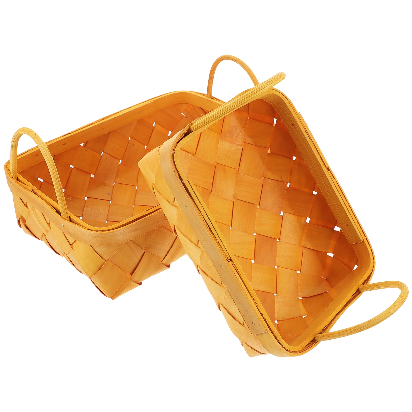 

2Pcs Multi-functional Storage Baskets Fruits Woven Storage Baskets (Assorted Color)